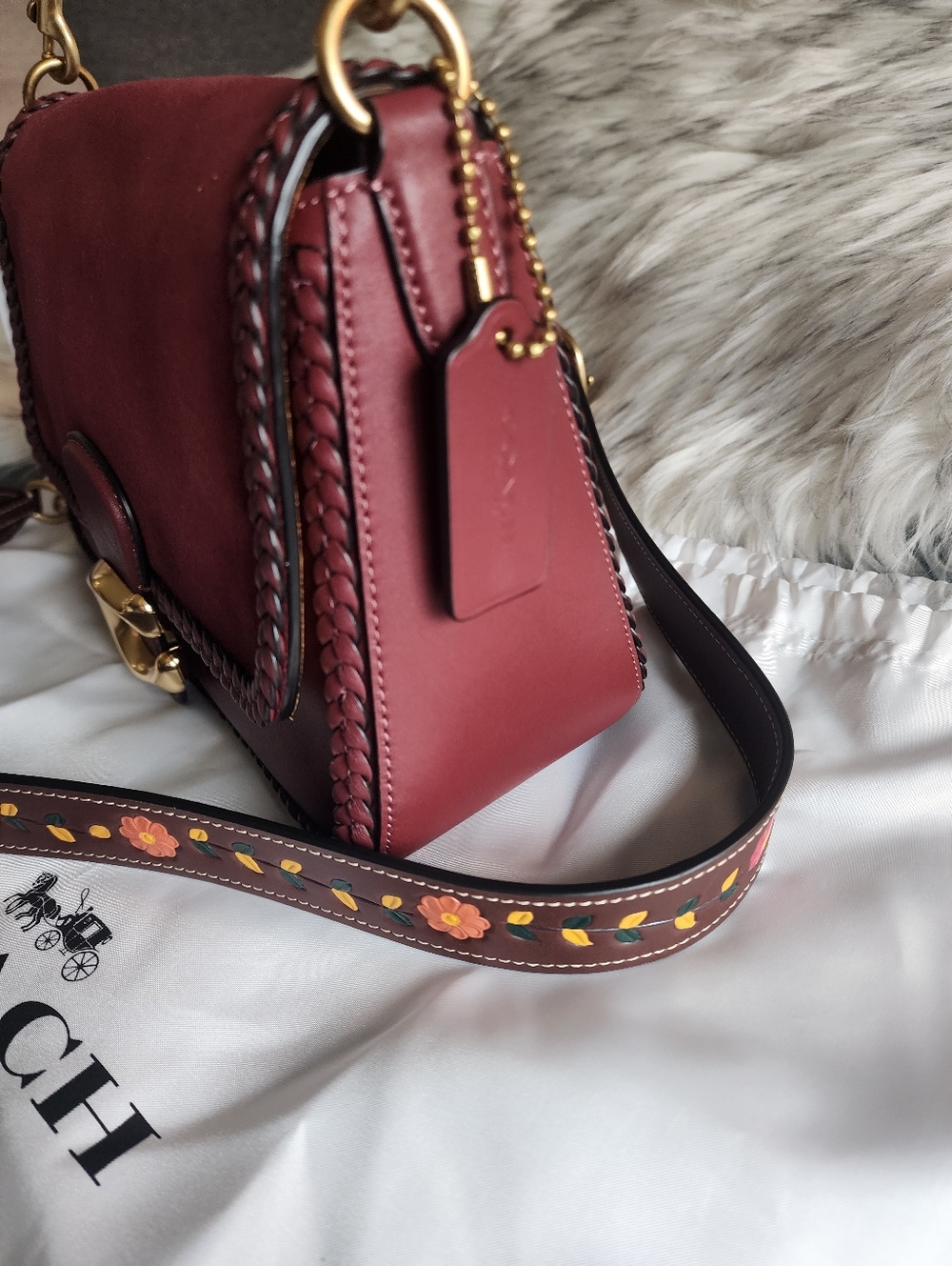New Nwt Tags Coach Braided Soft Tabby Floral Crossbody 2 Straps Limited Edition - Picture 2 of 10
